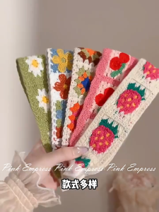 Băng Đô Dán Tóc Họa Tiết Hoa Vải Ren Hàn Quốc Miếng Dán Cài Tóc Không Cần Kẹp Chống Rơi Cho Nữ