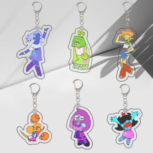 Bandai | For Deltarune Chapter 5 Game Seven Colored Green Blue Flowers Flowery Aqua Seth Acrylic Keychain Backpack Pendant Festival Gift