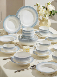 JINGDITAOCI | Aesthetic Underglaze Ceramic Tableware Set