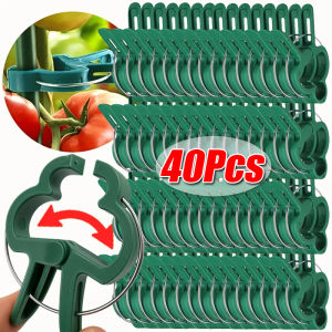 40Pcs Plant Support Clips Adjustable Plant Stem Clip For Vegetables Tomatoes Plants Vines Grow Upright Climbing Tool Garden Supplies