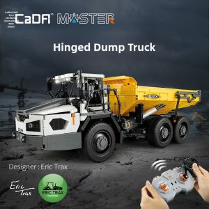 CaDA | Hinged Engineering Truck Building Block Remote Control Auto Unload Toy