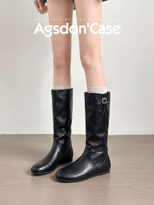 Agsdon | Height Increasing Slim Retro Knight Boots for Women