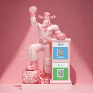 Lucky Muscle God Business Opening Gift QR Code Bluetooth Speaker Living Room Decorative Ornaments Modern Minimalist Style Home Decor