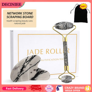 DECINIEE Natural Jade Roller Gua Sha Board Facial Scraping Scrapping Plate Face Body Massage Tool SPA Massage Gua Sha Scraping for Neck Back Face