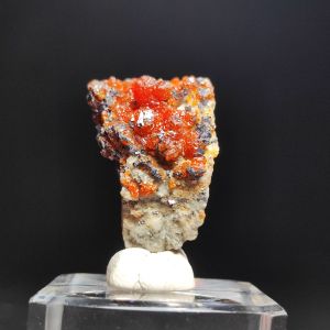 สฟาเลอไรต์ บนแคลไซต์🔸Sphalerite & Calcite