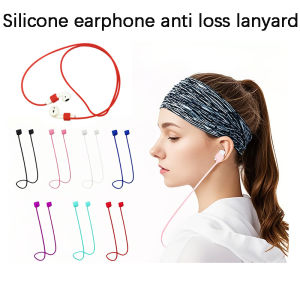 2PCS AirPods Silicone Anti Loss Lanyard For Compatible With Multi Brand Bluetooth Earphones With A Handle Diameter Of 5.5-9.5mm