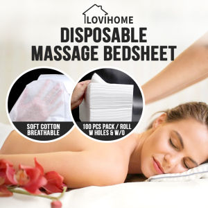 SG Disposable Non-woven Massage Bedsheet Spa Bed Cover Roll With Holes Bed Sheet
