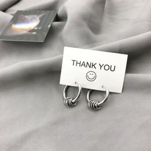 European Hip Hop Stainless Steel Anti-Allergy Ear Ring for Men and Women