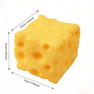1PC Simulate Cheese Slow Rebound Pinching Office Decompression Slow Rebound Cheese Pinching Ornament Relax And Decompress Knead