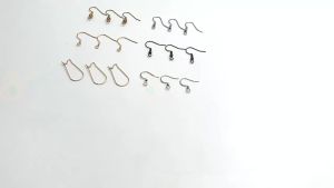 120pcs/60pair Stainless Earring Hooks Fish Hooks French Wire Hooks Coil and Ball Style Nickel-Free Ear Wires Jewelry Making