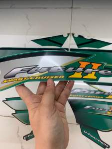 Bộ tem Future 2 màu xanh lá hàng nhập Thái Lan chất lượng cao dành trang trí riêng cho dòng xe này tem in lụa màu sắc cực đẹp và bền giá bán cực tốt bán lẻ như bán sỉ