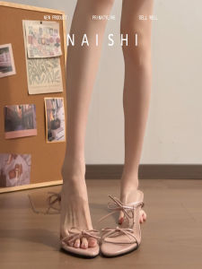 NAISHI | Elegant French Style Ankle Strap Nude Patent Leather Stiletto High Heels Sandals