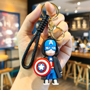 Takara Tomy | Anime Marvelss Avengers Figural Doll Keychain Cute Deadpool Wolverine Bag Keying Desktop Ornaments Key Ring Accessories Gifts