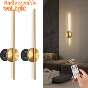 1/2PCS Magnetic Rechargeable Wall Lamp Gold For Living Room Bedroom Hallway Study Stairwell Cloakroom LED Lighting Wiring Free