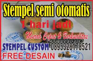 stempel kayu otomatis gagang kayu karet flas