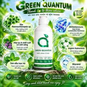 Green quantum cô đặc nước uống tăng cường sức đề kháng tăng hồng cầu bảo vệ sức khỏe chai 150ml