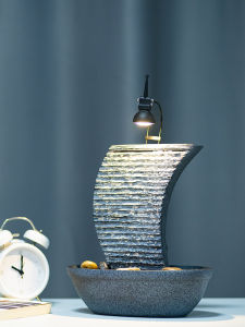 Smooth Sailing Money Drawing and Luck Changing Creative Living Room Desktop Small Circulating Water Landscape Water Boat Fountain Gift Decoration