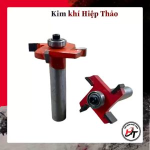 Mũi phay gỗ cuốc 4 cánh mũi soi rãnh móc ngang sâu 15mm TP MSC4C-TP