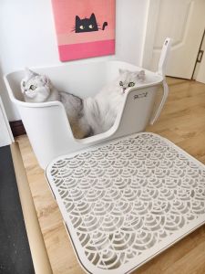 Extra Large Open-Top Cat Litter Box Maine Coon Fat Cat Toilet Sand Pad Control Splash Proof Mat Pet Supplies Cat Toilet