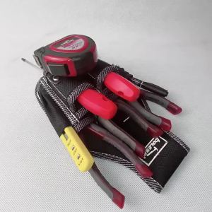 Tool Storage Bag 9 In 1 Electrician Waist Pocket Portable Screwdriver Tool Kit Belt Pouch Bag Practical Durable Bag