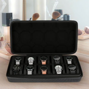 2-10 Slots Watch Box Organizer Watch Travel Zipper Storage Box Portable Watch Display Storage Case Fits All Smart Wristwatches