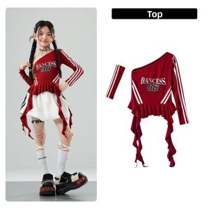 XINGYULI | Girls Jazz and Hip-Hop Performance Outfit Red
