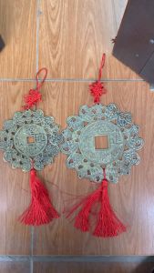 Đồng Tiền Vòng Dơi Ngũ Phúc Lâm Môn Đường Kính 16 Và 20cm Màu Vàng Phong Thủy