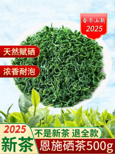 ใหม่ 2025 เอนชิชา สีเขียว ชาภูเขาสูงฤดูใบไม้ผลิกลิ่นหอมหนาหยูฟู่ทนต่อการแช่การสัมผัสต้นกำเนิดดั้งเดิมจัดส่งโดยตรง 500 กรัม