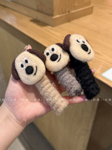 Băng Đô Búi Bọt Biển Bằng Lông Cừu Hình Chú Chó Dễ Thương Phụ Kiện Tóc Thời Trang Mùa Thu Đông Cho Nữ Phụ Kiện Tóc Điện Thoại Di Động