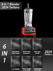 Blender 2.5L Juicer 500W Blender 2 in 1 Buah Multifungsi Chopper Juicer Bahan PC Food Grade Mesin Blender Mixer lce Crusher