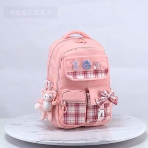 Waterproof spine protection large capacity bow student school bag junior high school student backpack