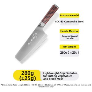 SHI BA ZI ZUO | Versatile Cutting Meat Bone Slicing Household Kitchen Knife