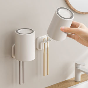 Toothbrush Holder Toothpaste Clip Wall-Mounted Storage Rack Bathroom Supplies