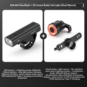 RockBros | Night Riding Light Kit for Road and Mountain Bikes Water-resistant and Brake-Sensitive