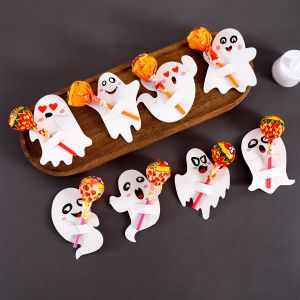 48 Chiếc Ma Lollipop Đựng Halloween Thẻ Giấy Trick-or-Treat Kẹo Trang Trí Trẻ Em Dự Tiệc Cung Cấp