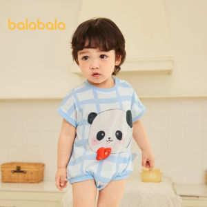 Balabala Baby Clothes Newborn Wrap Farts Boys Ha Clothes Crawling Clothes Girls 2024 New Summer Dress Cute