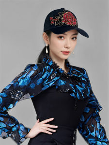 หมวกเบสบอลสไตล์ชาติพันธุ์สำหรับผู้หญิง หมวกทรงปากเป็ด ฤดูใบไม้ร่วง/ฤดูหนาว แฟชั่นอเนกประสงค์ หมวกเบสบอลทรงสูง ป้องกันแสงแดด