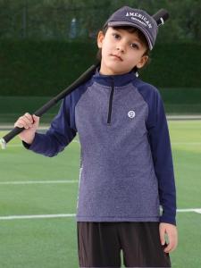 Quick Dry Long Sleeve Training Clothes for Boys And Girls Spring Autumn Half Zipper Sweat Wicking Sports Tops Nylon Spandex