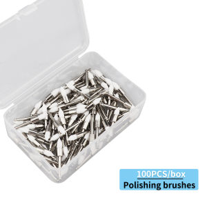 100pcs Dental Lab Nylon Latch Small Flat Polishing Polisher Prophylaxis Brushes Disposable Dental Care Brush Head