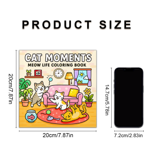 CAT MOMENTS MEOW LIFE Coloring Book 24 Pages Cartoon Graffiti Painting Books Featuring Adult Picture Book Creative Gift