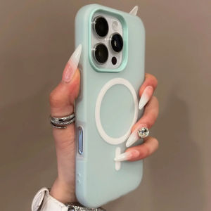 other | Luxury Candy 2 IN 1 For Magsafe Matte Case For iPhone 17 16 15 14 13 12 11 Pro Max Magnetic Wireless Charge Bumper Cases Cover