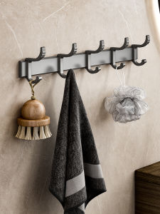 Strong Adhesive Wall Hooks Bathroom Toilet Clothes Hanger Space Aluminum Hooks No Drilling Required Capacity up to 15kg