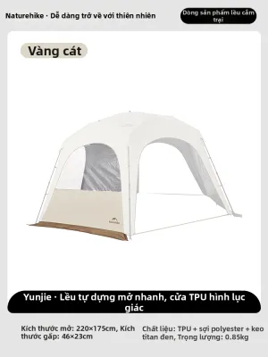 NatureHike | Lều Dễ Lắp Đặt Chống UV & Mưa 2.0 Màu Titanium Đen