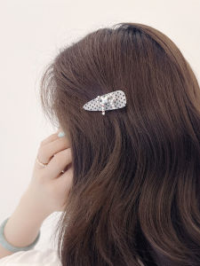 5cm Polka Dot Crystal Rhinestone Hair Clip Duckbill Hair Clamp Edge Hair Accessory Hair Card Brand Other Korean Style Fashion