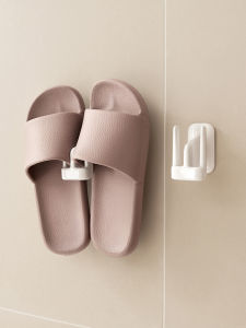 Bathroom Slipper Rack Wall Mounted No Drilling Shower Room Hanging Shelf Toilet Slipper Drainage Rack Bathroom Storage Shelf