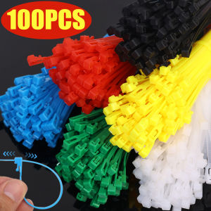 100PCS/Pack Color Nylon Cable Ties 15cm Reusable Self-Locking Zip Tie Cable Ties Removable Slip-Knot Cable Ties Wire Organization Storage Tool