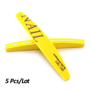 5pcs Sponge Nail File 100/180 Mix Color Nail Art Polishing Block Washable Double Side Sanding Buffer Manicure Tools Nails Files
