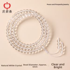 QINGXIANGTAI | Natural Clear Quartz Bracelet 108 Beads