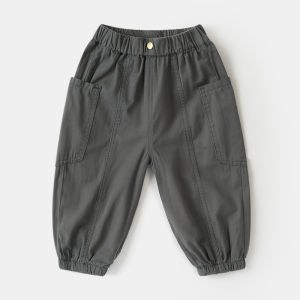 Pure Cotton Mosquito-Resistant Long Pants Lightweight Summer Casual Trousers for Boys Breathable Thin Style Childrens Wear