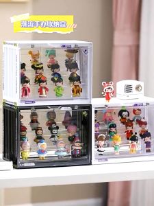 Vhome ตู้โชว์ตุ๊กตา Labubu ตู้ใส่โมเดล ของสะสม กล่องโมเดล กล่องอะคริลิค ทนทาน กันฝุ่น วางซ้อนกันได้ ประกอบง่าย